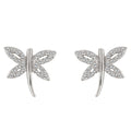 Cubic Zirconia Dragonfly Earrings