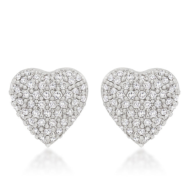 Special Pave Heart Earrings