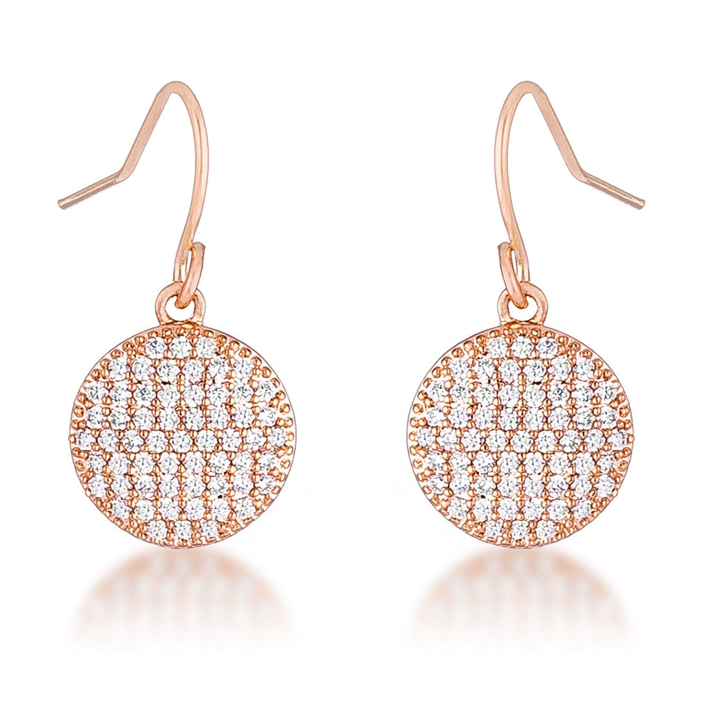 Avera .6 Ct Elegant Cubic Zirconia Plated Disk Earrings