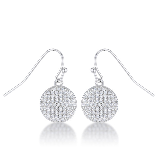 Avera .6 Ct Elegant Cubic Zirconia Plated Disk Earrings