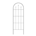 Outdoor 80-inch Tall Garden Trellis in Black Powder Coated Steel Finish