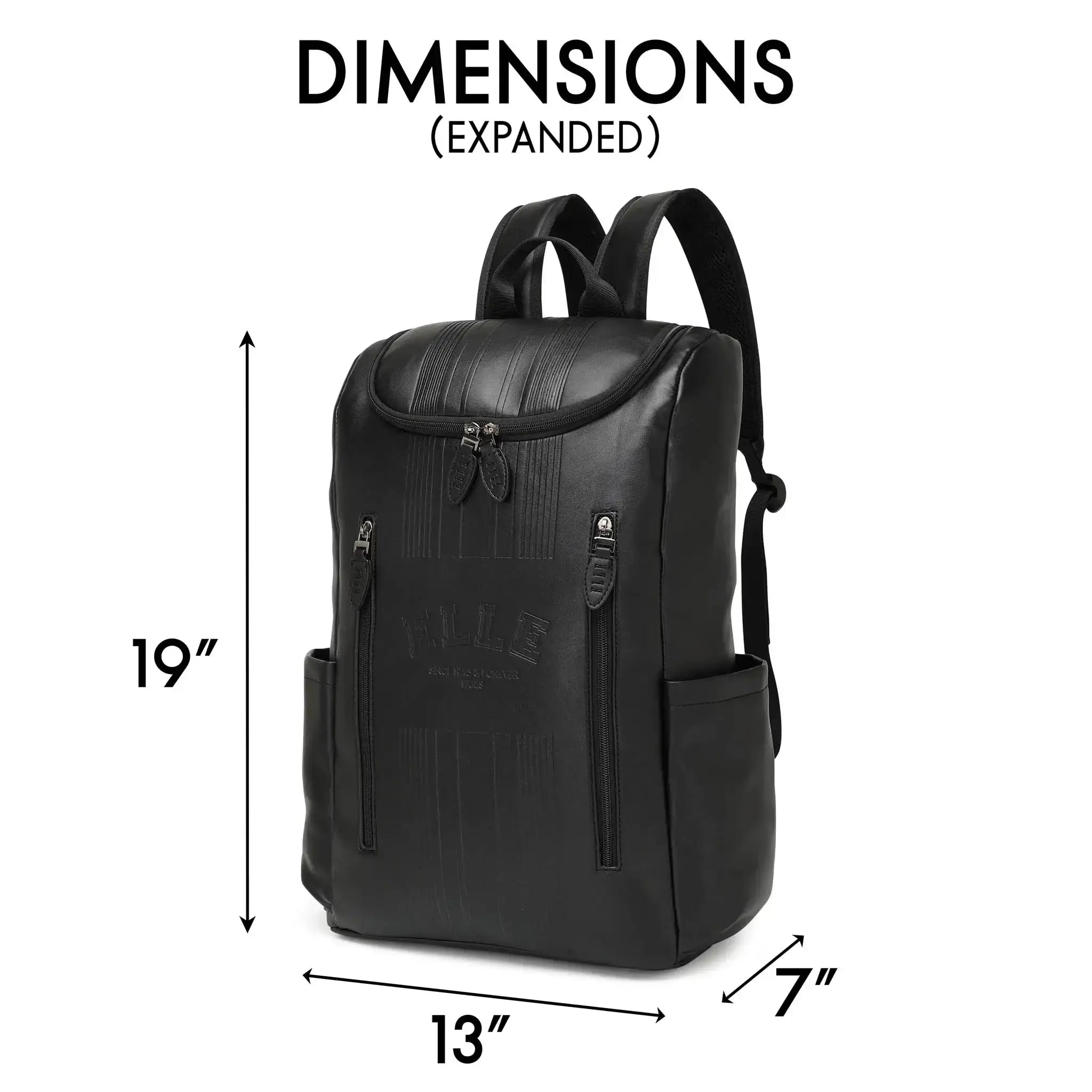 Vegan Leather Backpack – ELLE Roamer 22L Travel & Work Bag