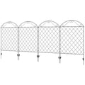 4 Pack Steel Foldable Fence Arch Trellis Panel Animal Barrier