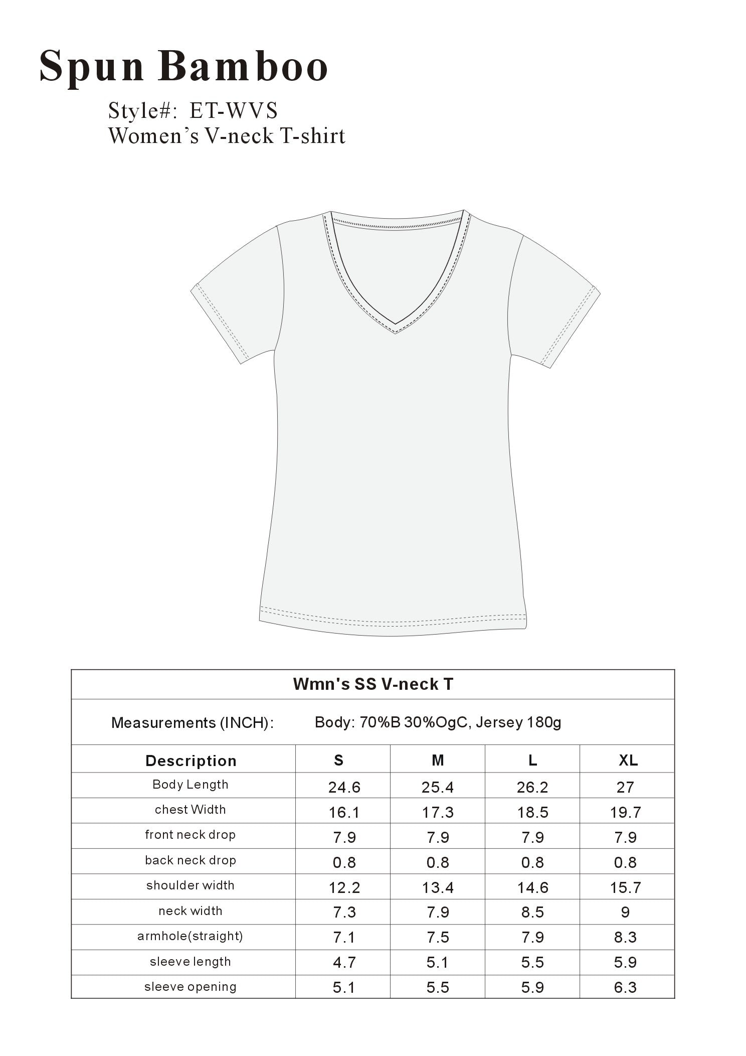 Clearance Women's Bamboo V-Neck Cap Sleeve T-Shirt