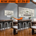 Upgrade Your 20x10 Inches 'Life is better on the Farm' (Style 1) Canvas To 48x24 Inches