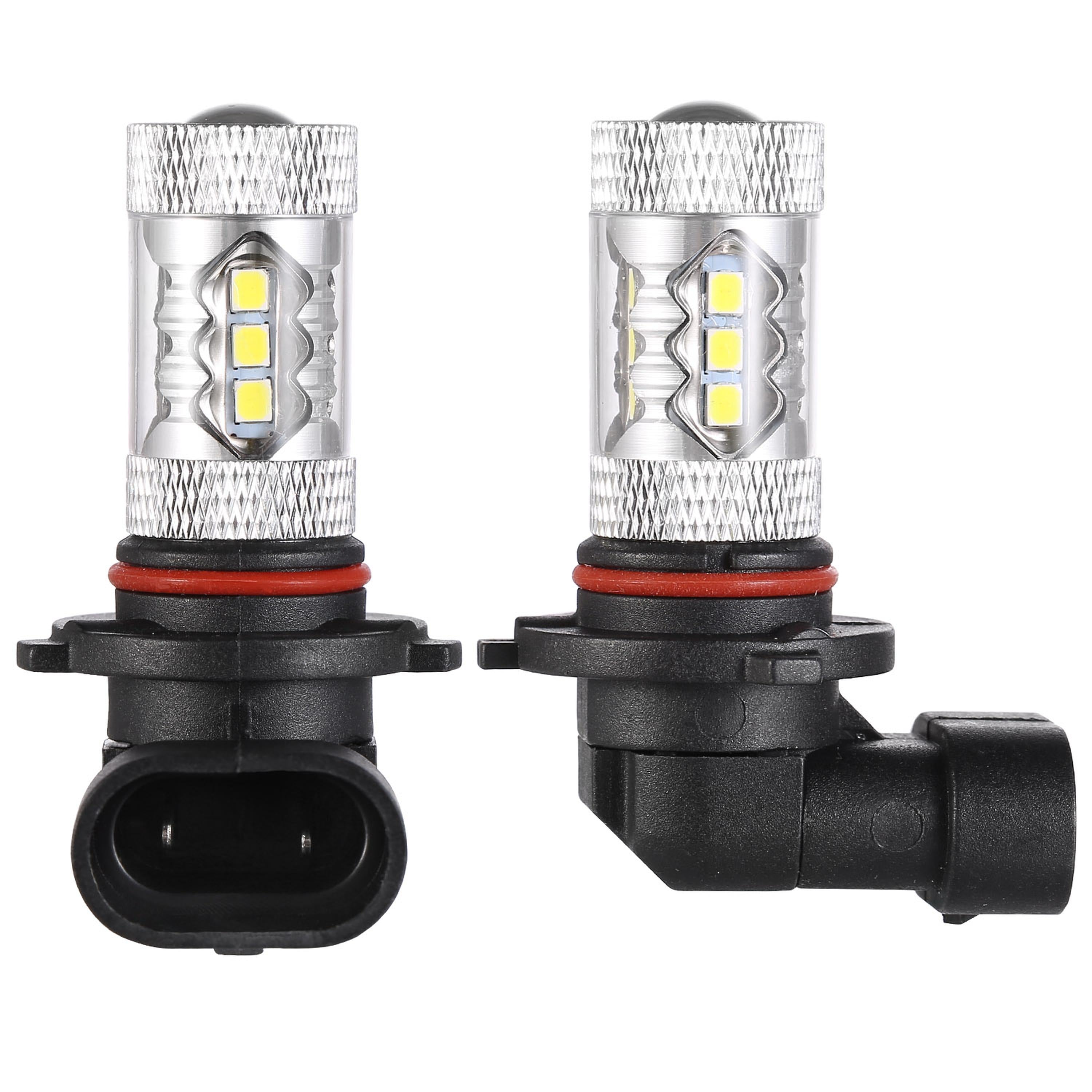 2PCS 980LM 80W 9006 HB4 LED Fog DRL Light Bulb IP68 Waterproof 16 2835 LEDs 360° Beam Angle 6000K White