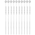 10Pcs BBQ Skewers 16" inch Kabob Skewers V-Shape Stainless Steel Shish Kebab Sticks Reusable Barbecue Skewers Set BBQ Grill Skewers for Meat Shrimp Ch