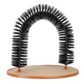 Cat Arch Self Groomer Cat Massaging Brush Scratching Pads Toys W/ Catnip For Controlling Shedding Healthy Fur Claws