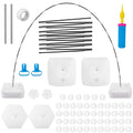Balloon Arch Stand Kit Adjustable Background Balloon Frame Stand Set For Wedding Birthday Graduation Garden Decoration w/ Balloon Pump & Water Fillabl