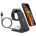 15W 3-in-1 Wireless Charger Dock: Fast Charging Station for iPhone 13/12/11/XS, Apple Watch Series 7/6/5/4/3/2/1, AirPods 2 & Pro