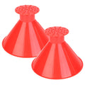 2Pcs Car Windshield Ice Snow Scrapers Round Cone Shaped Ice Deicer Funnel Snow Remove Tool For Car Truck Bus