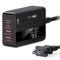 65W 4-Port USB Wall Charger: Fast Charging for iPhone 14-11, Samsung S22-S21, Switch, MacBook, iPad