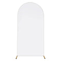 Arch Backdrop Stand Cover 3.28x6.56FT White Spandex Fitted Wedding Arch Cover Elastic Double-Sided Background Covering for Birthday Party Ceremony Dec