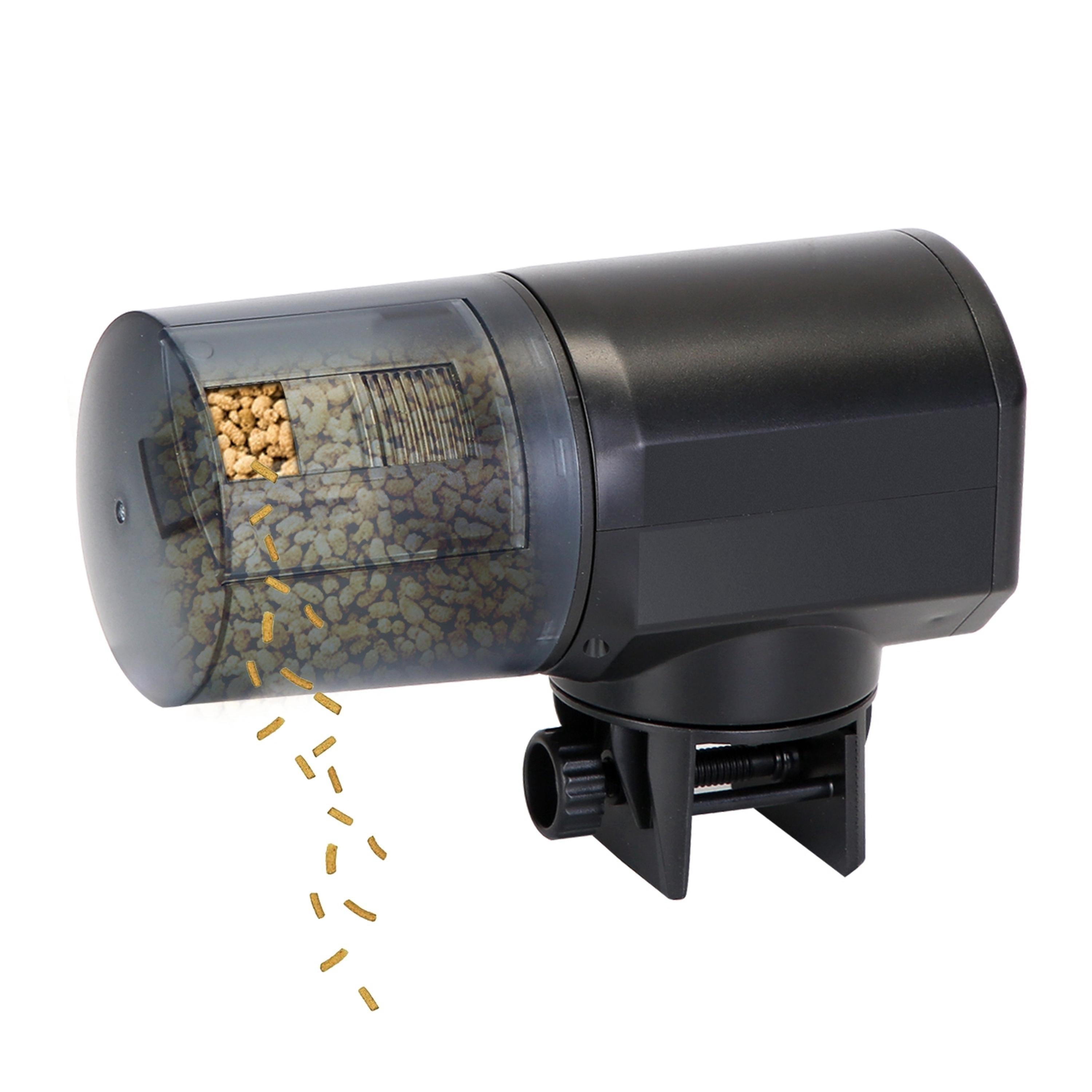 Automatic Fish Feeder 8.45OZ Capacity Electric Fish Food Dispenser for Fish Tank Aquarium Moisture-Proof Fish Feed Timer with 4 Programmable Modes Adj