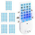 10Pcs Refill Glue Boards For Plug-In Fly Insect Trap Replacement Sticky Glue Cards For Indoor Bug Mosquito Gnat Fruit Fly Insect Catcher