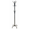 Two Tier Black Metal Coat Rack Hat Rack For Stylish Entryway Storage