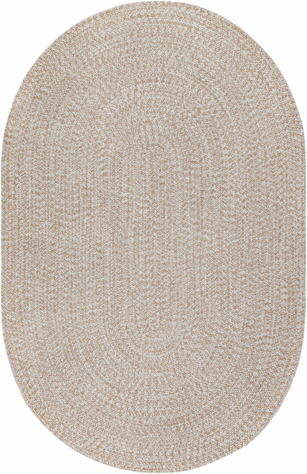 Cream Braided Faux Jute Outdoor Rug