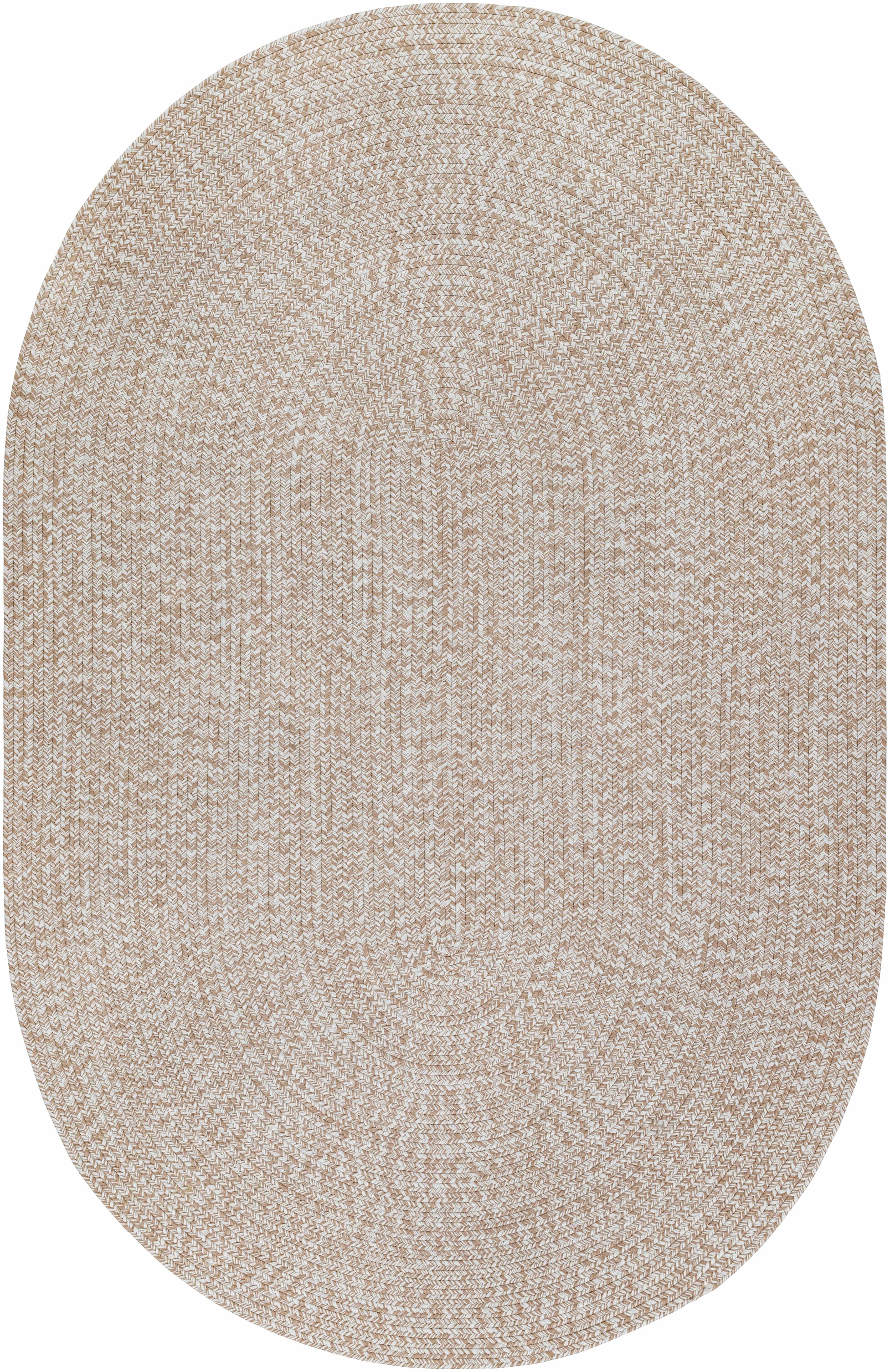 Cream Braided Faux Jute Outdoor Rug