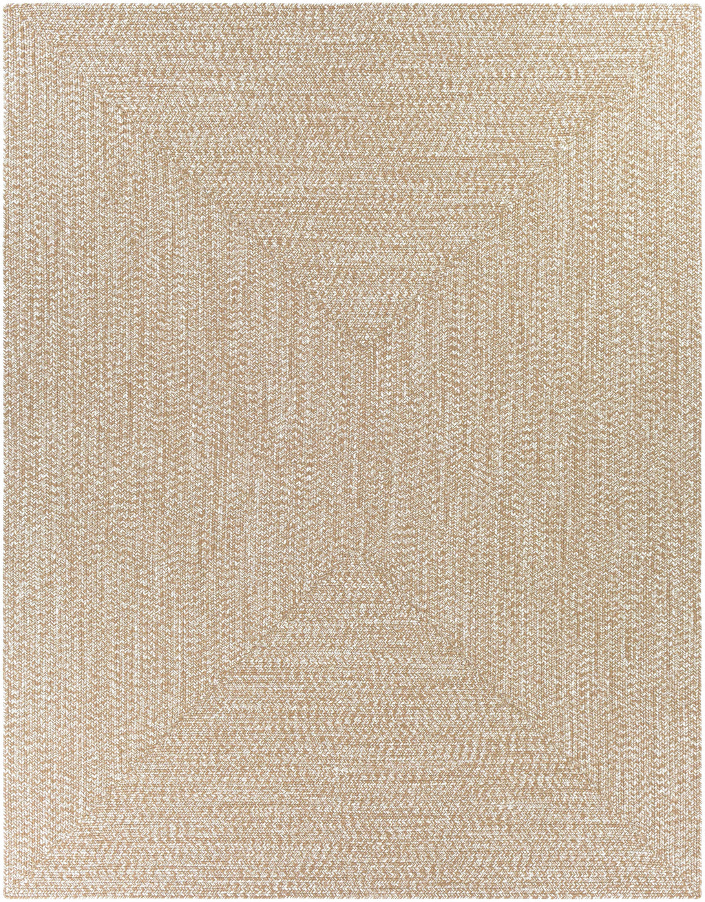 Cream Braided Faux Jute Outdoor Rug