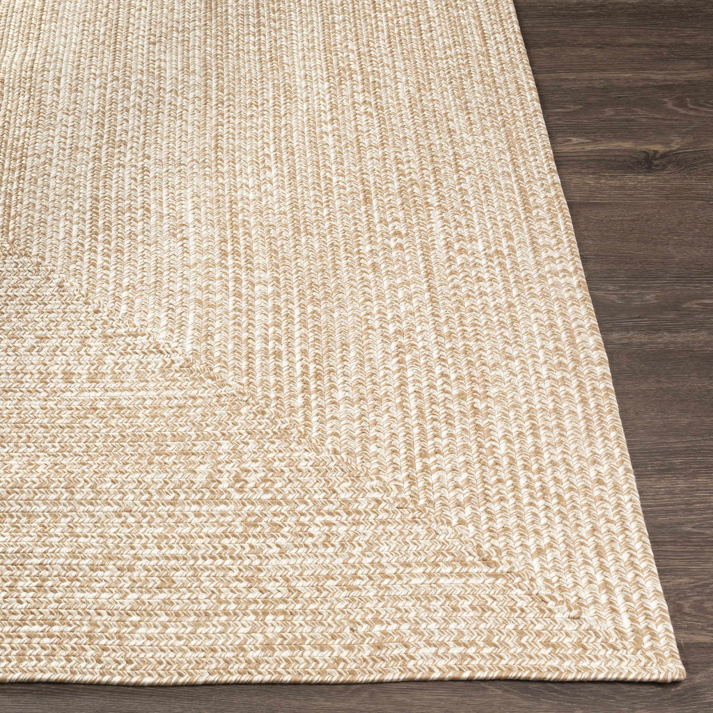 Cream Braided Faux Jute Outdoor Rug