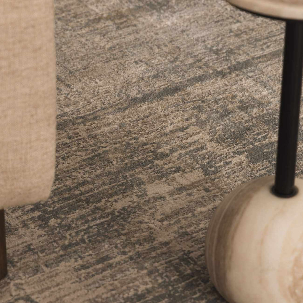 Fallin Gray Thick Luxe Abstract Striped Rug