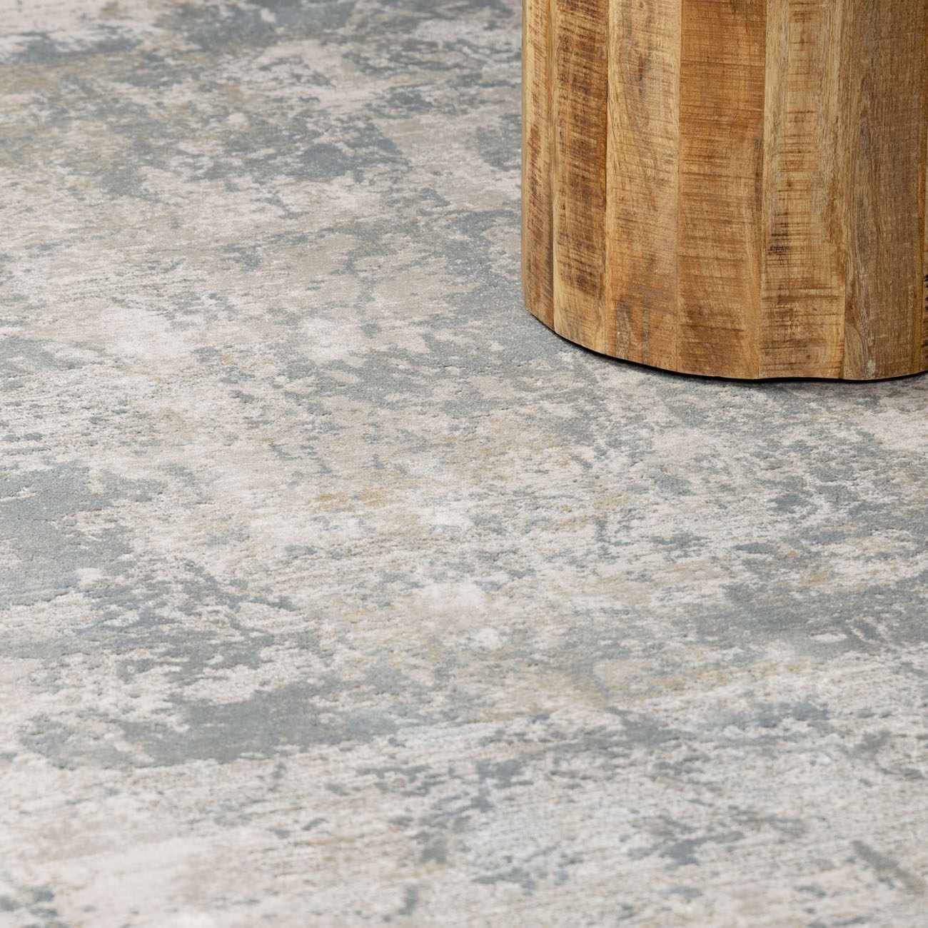 Fallin Gray Thick Luxe Abstract Striped Rug