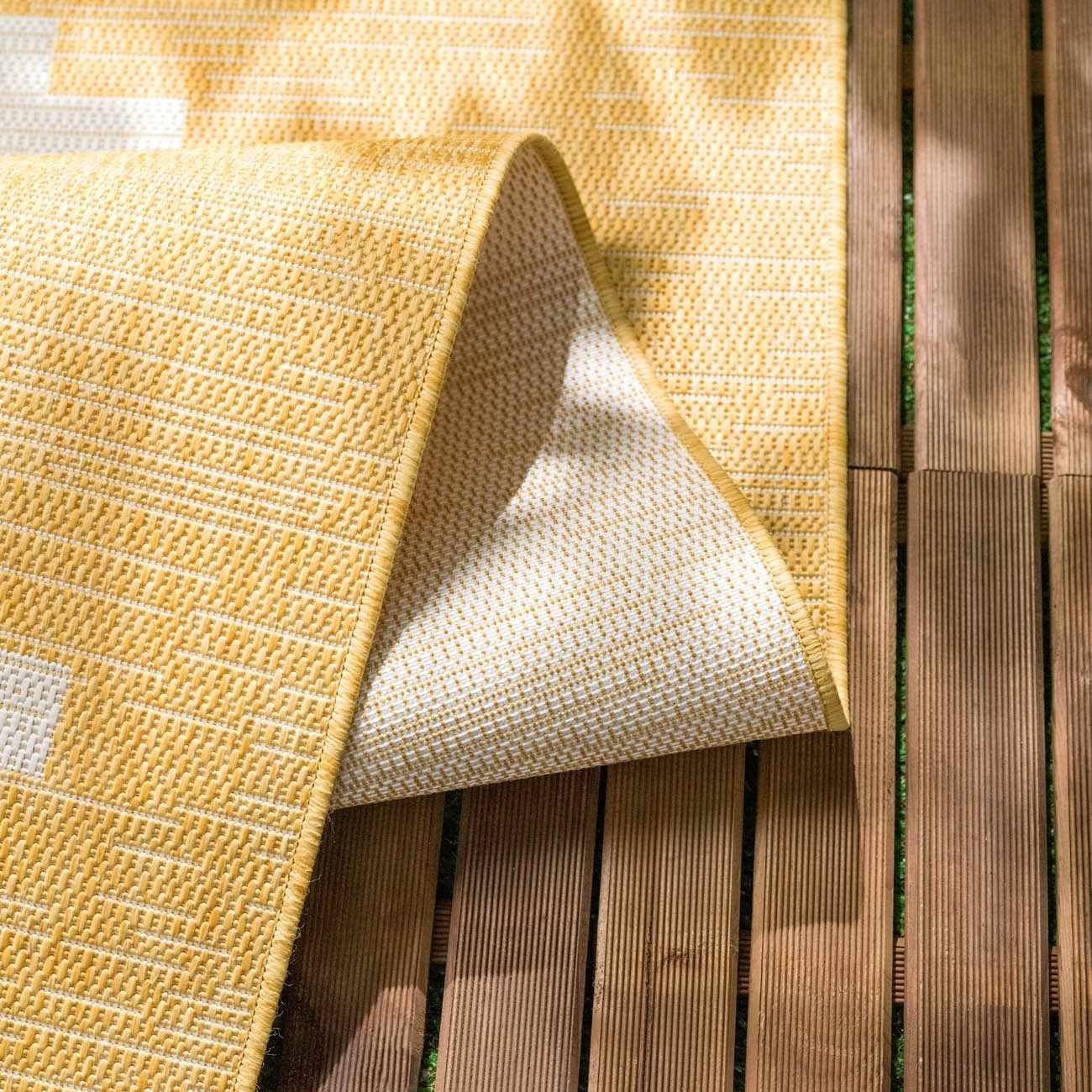 Djugun Yellow Outdoor Rug - Clearance