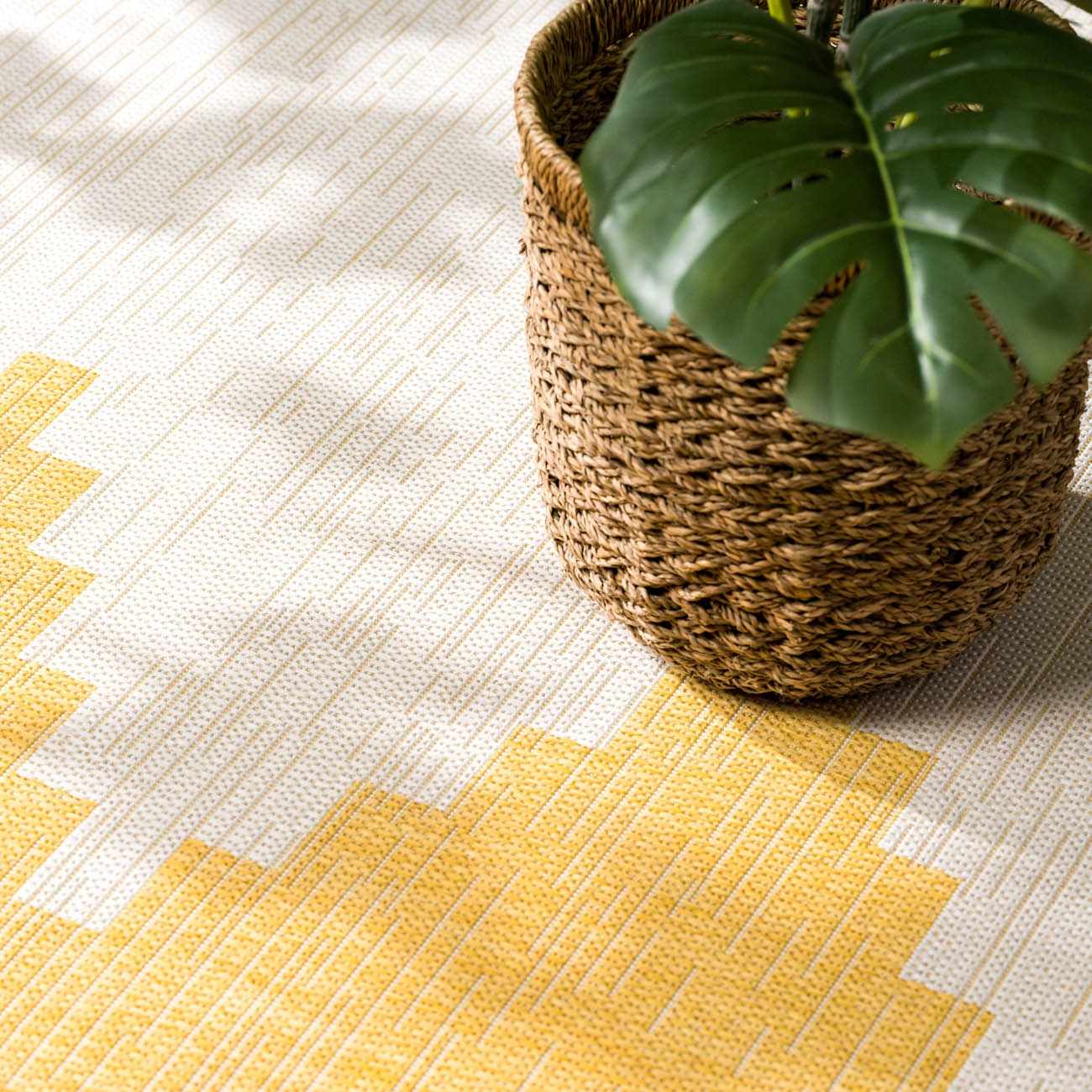 Djugun Yellow Outdoor Rug - Clearance