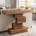 Modern Farmhouse 42-inch Console Accent Sofa Table in Rustic Brown Wood Finish