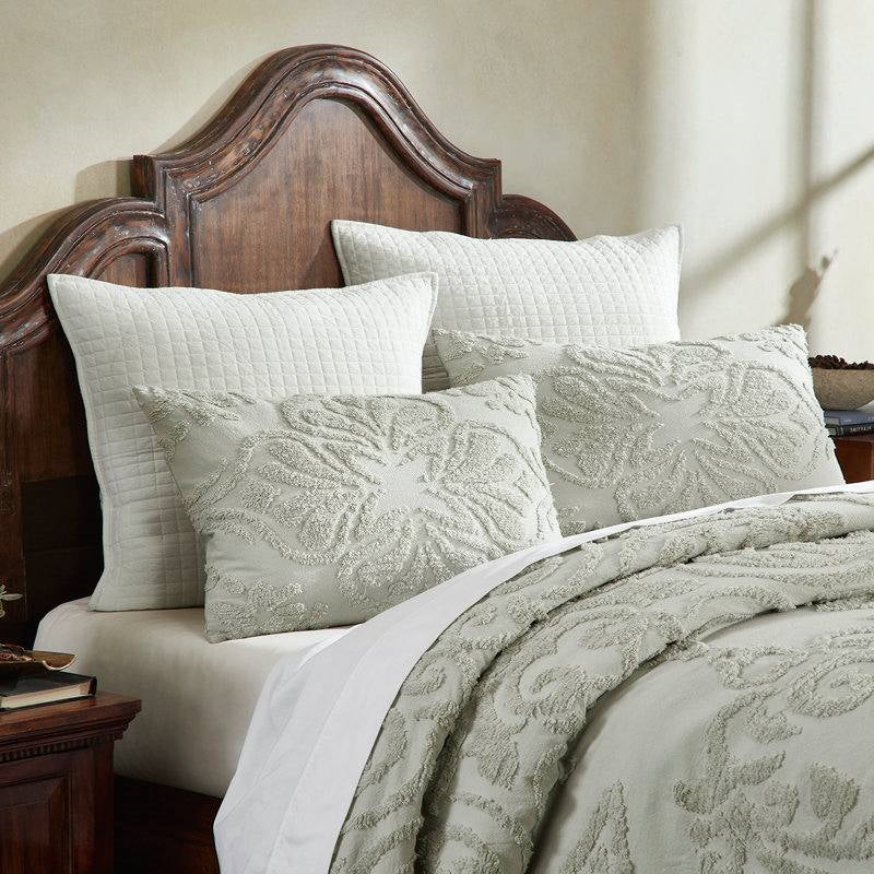 Full Size 100-Percent Cotton Chenille 3-Piece Coverlet Bedspread Set in Sage