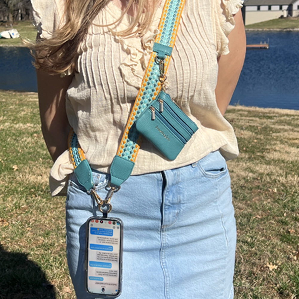 Clip & Go Strap w/Zippered Pouch Fun Dots