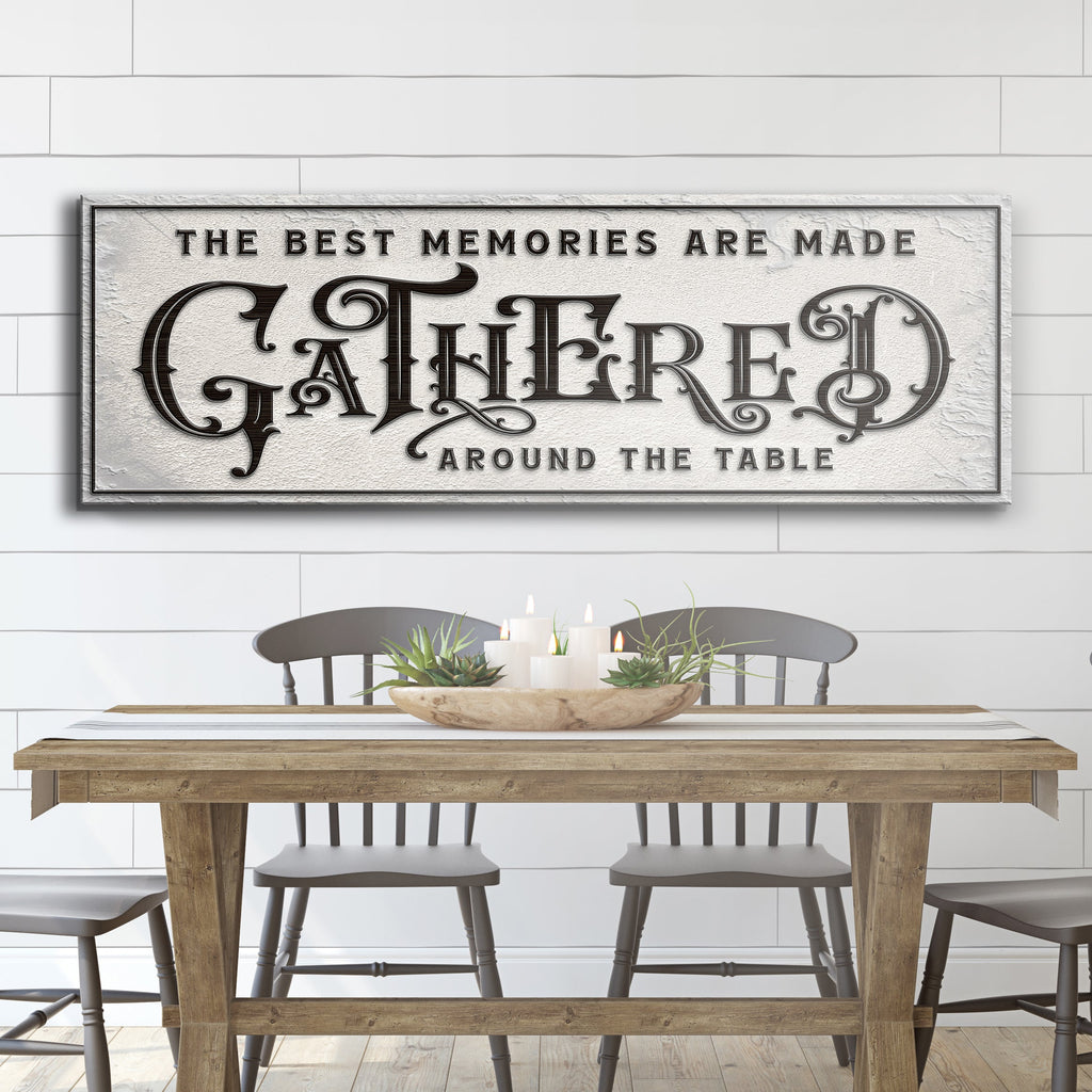 Gathered Around Table Sign II