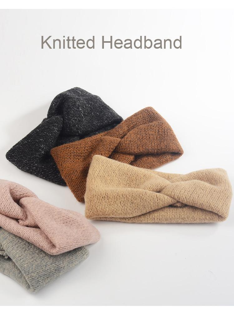 Handmade Baby Headband Women Girl Twisted Hair Band Kids Woolen Headwrap Toddler Turban Hair Accessories For Mother and Daughter