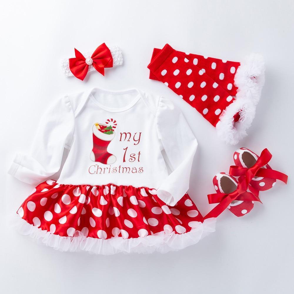 My First Christmas Newborn Baby Girl Tutu Dress Outfits Set Unique Design Excellent Look Perfect Gift