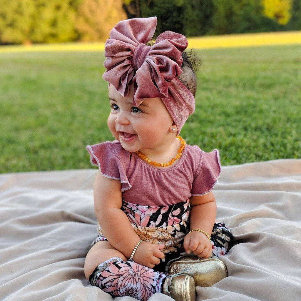 New Large Bow Baby Headband Velet Soft Bowknot Girl Accessories Hair Solid Messy Bows Toddler Headbands Baby Head Wraps Turban Big Bow for Girls