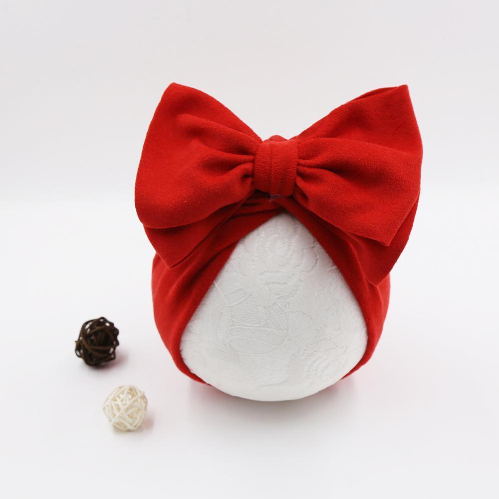 Modern Stylish Cotton Baby Newborn Cap Newborn Baby Beanie Top Bow For Baby Excellent For Photography Props Baby Turban Cap