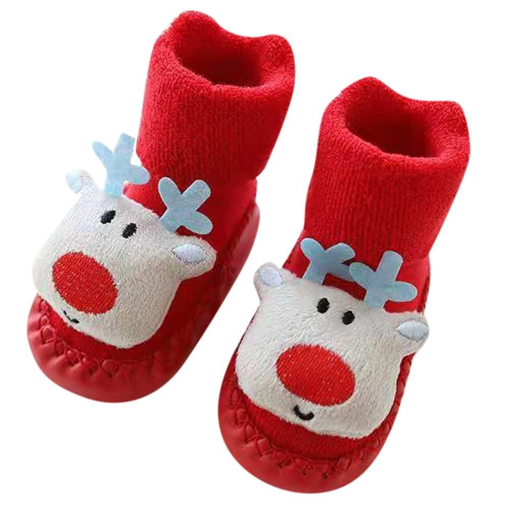 Baby Socks Christmas Newborn For Baby Boys/Girls Christmas Floor Socks Anti-Slip Baby Step Socks For Baby Kids
