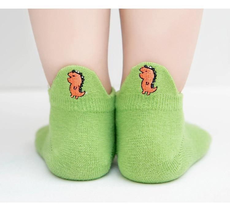 5Pairs Cartoon Embroider Multicolor Summer Spring Newborn Boy Kids Baby Girls Breathable Socks For Kids