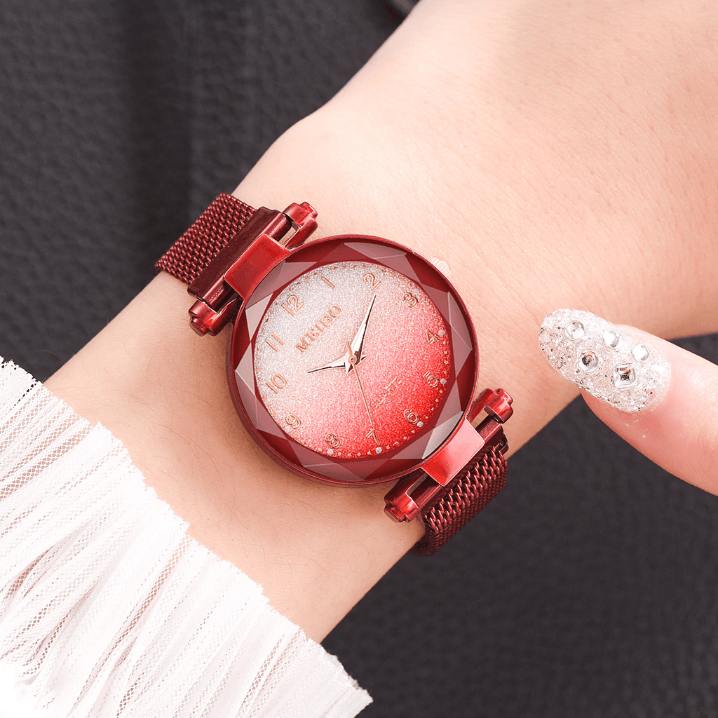 Women Magnet Buckle Gradient Color Watches Luxury Ladies Fashion Female Wristwatches For Gift Clock For Women and Girls