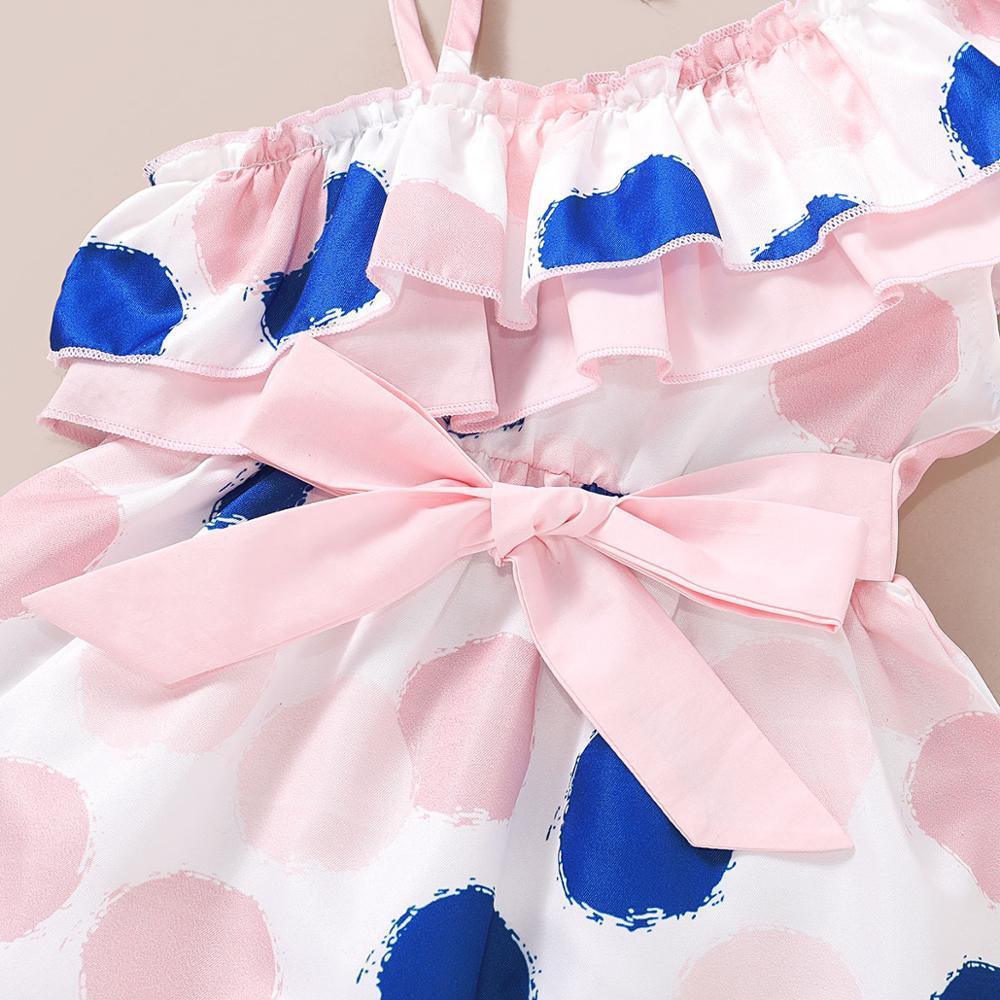 Baby Girl Dress Cute Dot Sleeveless Newborn Bowknot Dress with Headband Set Princess Baby Girl Party Clothes In Modern Design