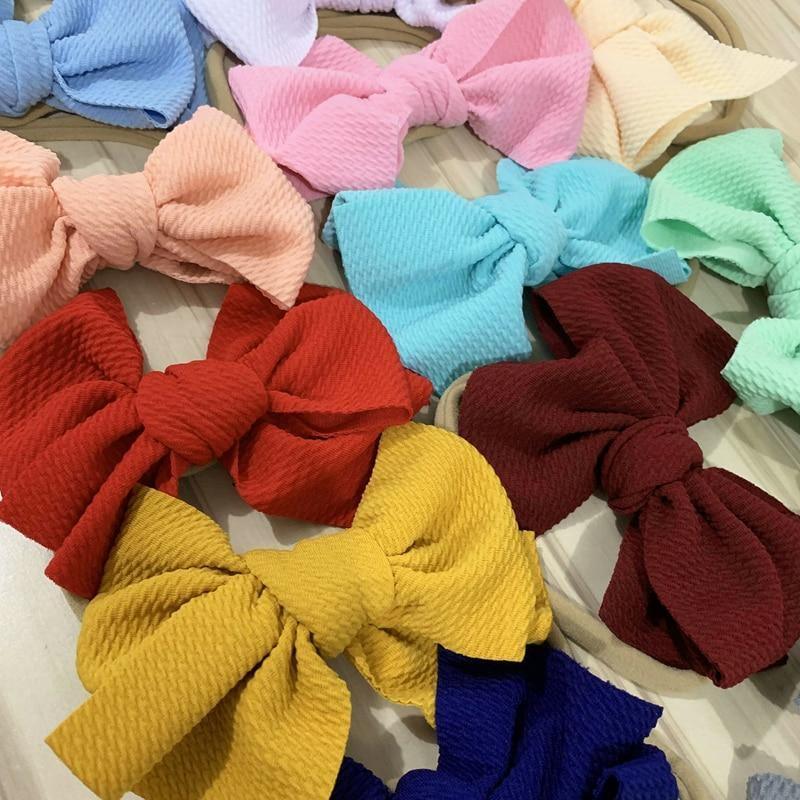 Headband Bow Girl Headbands Nylon Elastic Hair Accessories Photography Props For Baby Girls In Elegant Design