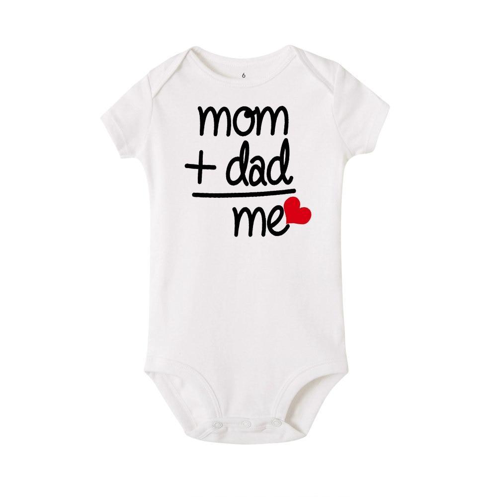 Modern Newborn Toddler Baby Boy Girl Dad +Mom Outfit Costume Romper Short Sleeve Clothes Jumpszuit for Baby Girl and Baby Boys