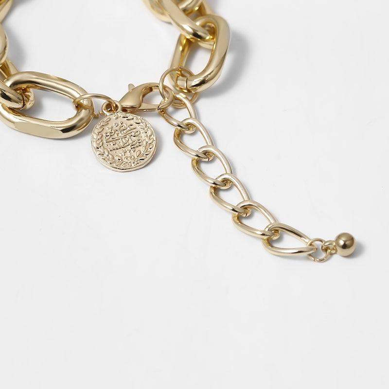 Luxury Modern New Gold Color Metal Chain Link Creative Bamboo Bracelet Bangle 2020 New Fashion Punk Bangle Bracelet Women Set