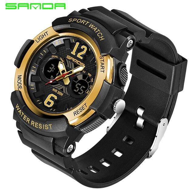 Fashion New Women Sports  Waterproof 50m Watch With Digital LED Ladies Shock Display in  Military Electronic Army Style
