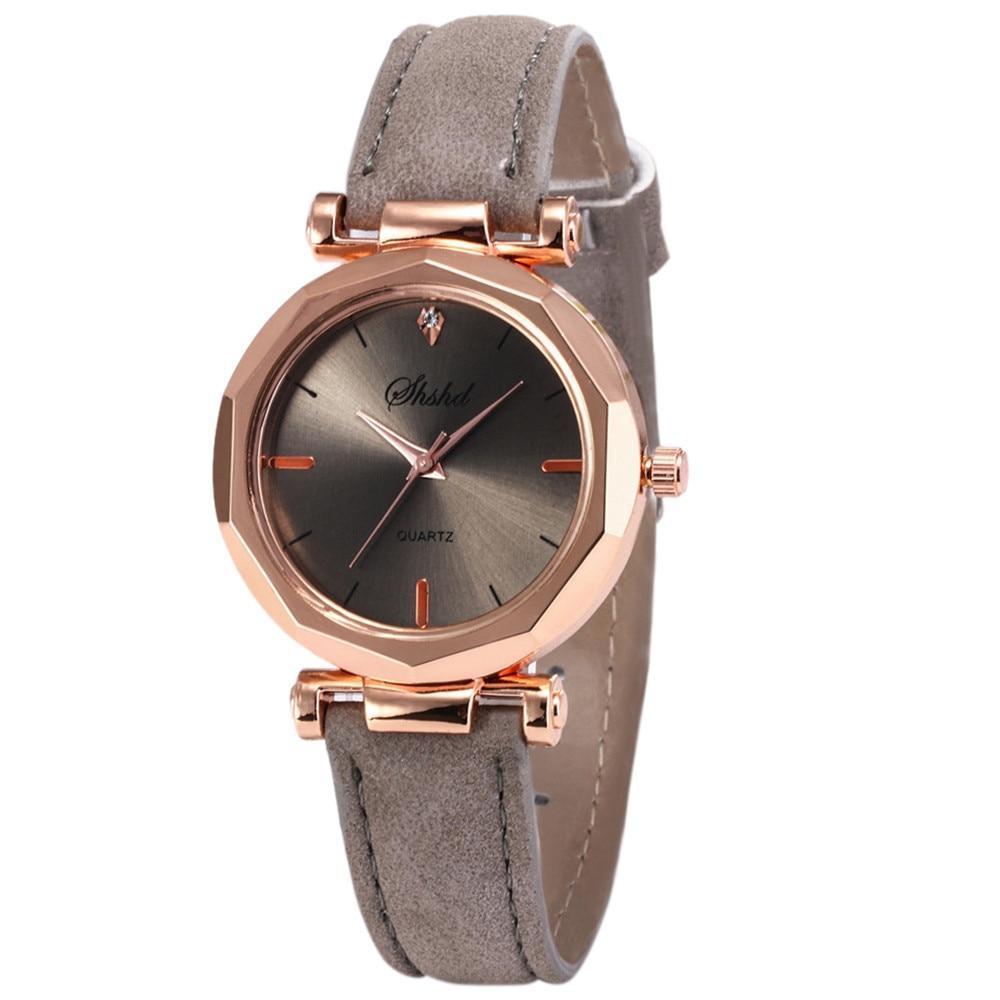 Women Watch Rhinestone Fashion Exquisite Women Leather Casual Watch Luxury Analog Quartz Crystal Wristwatch Bracelet Watch For Women and Girls