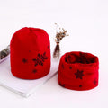 Star Print Cotton Hat And Scarf  Baby Beanie Kids Caps Children's Accessories For Boys and Girls