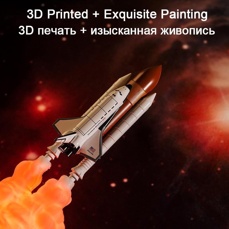 NEW Popular Space Shuttle Lamp and Moon lamps In Night Light By 3D Print For Space Lovers Rocket Lamp