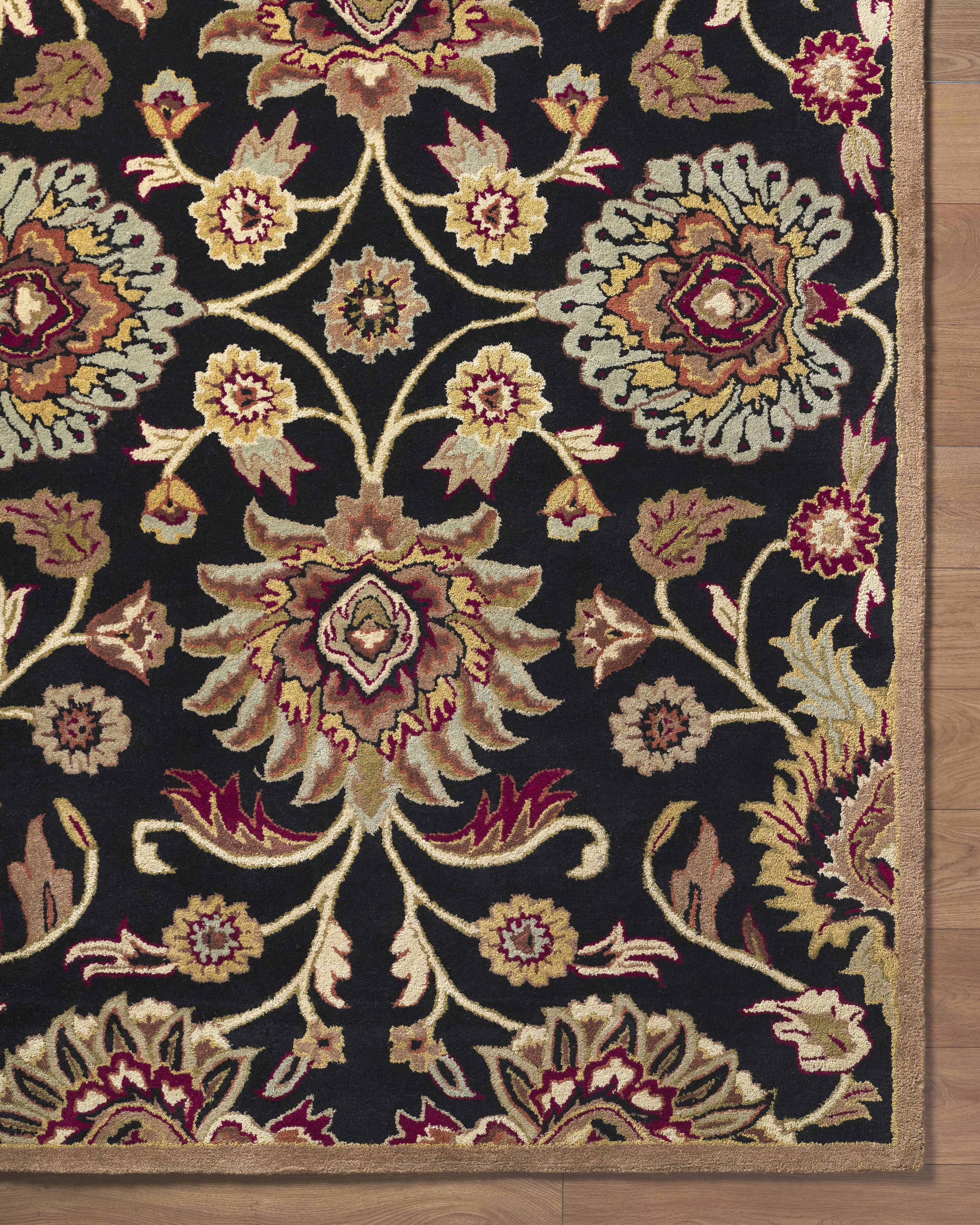 Conesus 1053 Hand Tufted Black Wool Rug