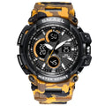 Orange Modern Sport  Waterproof 50M Men Watches With LED Digital Display In Military Armi Relogio Masculino Style