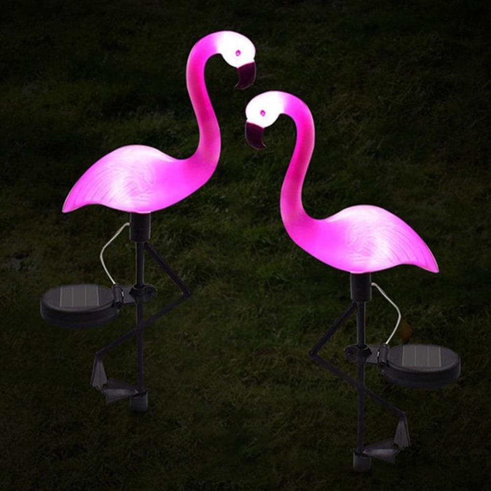 3PCS SET Flamingo LED Solar Modern Lamp For Garden And Yard With Base Station 3 Piece Set Decorative Lighting For Pathway Driveway Landscape
